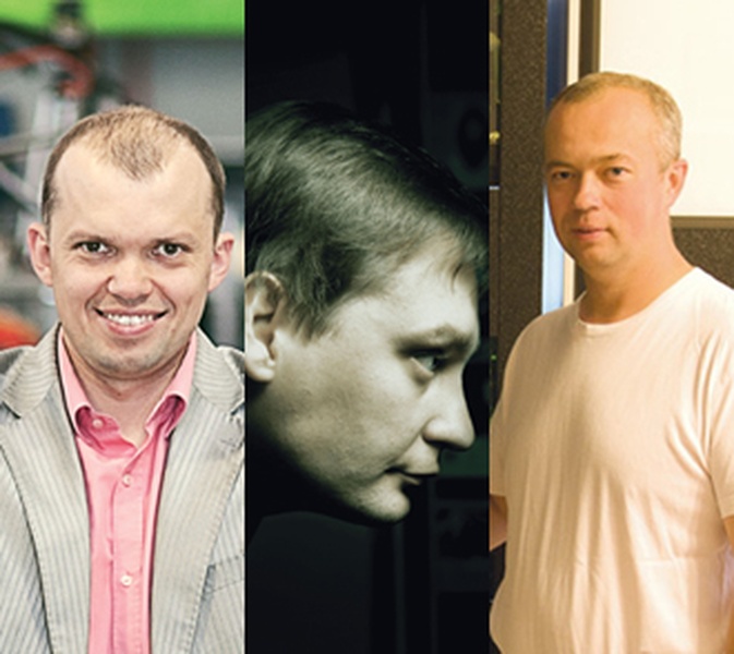 Именинники дня — Александр Чернышев, Михаил Малыгин и Евгений Самойленко 